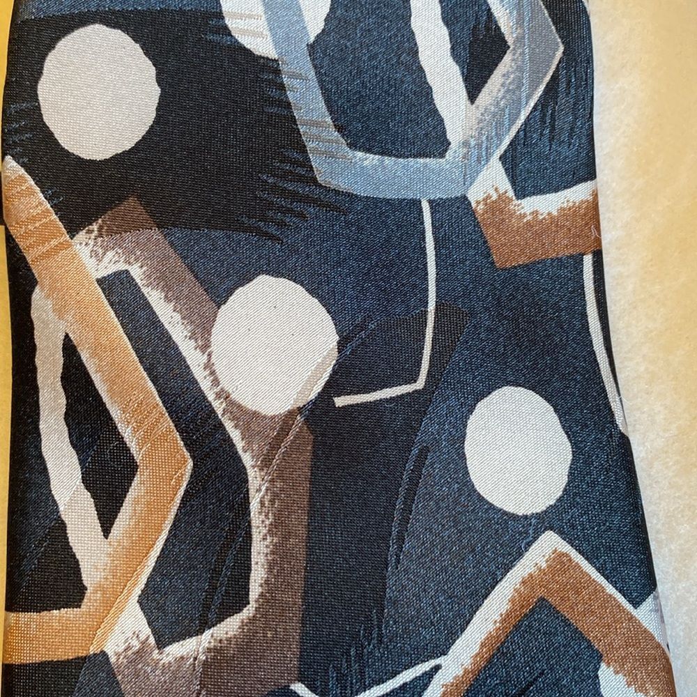 Pierre Balmain 100% Silk tie - abstract geometric pattern - Picture 3 of 5